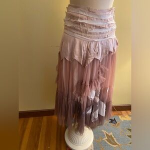 Silk full layered skirt